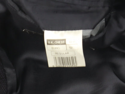 Mens UK Size 42 in Pinstripe Black Single-Breasted
