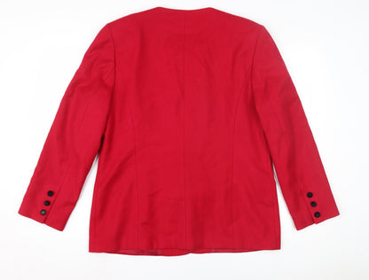 Barucci Women's Red Wool Double-Breasted Coat