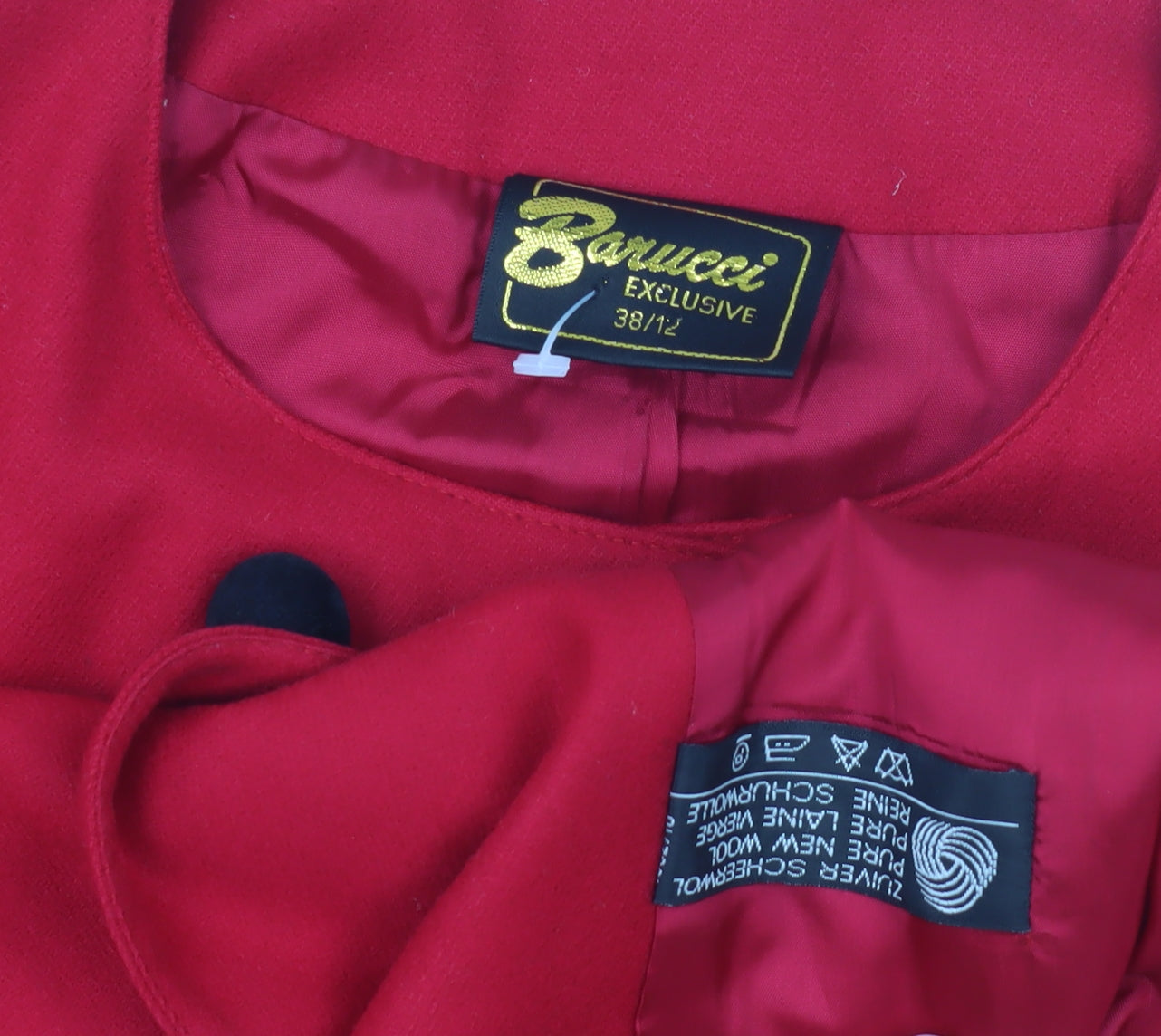 Barucci Women's Red Wool Double-Breasted Coat