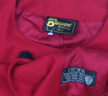 Barucci Women's Red Wool Double-Breasted Coat