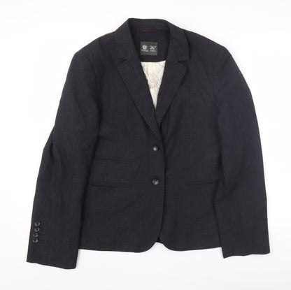 Skopes Women's Black Wool Blend Blazer, Button Closure