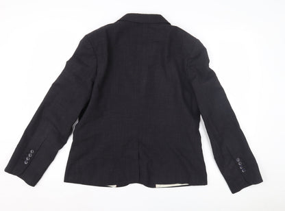Skopes Women's Black Wool Blend Blazer, Button Closure