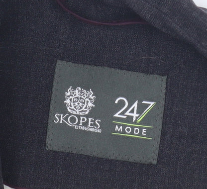 Skopes Women's Black Wool Blend Blazer, Button Closure