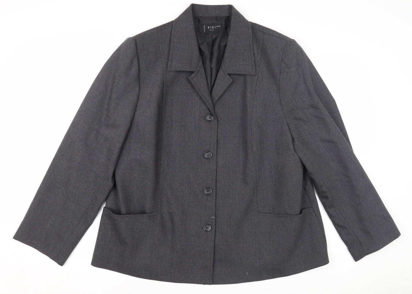 Womens UK Size 18 No Data Grey Basic Jacket