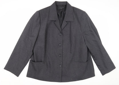 Womens UK Size 18 No Data Grey Basic Jacket