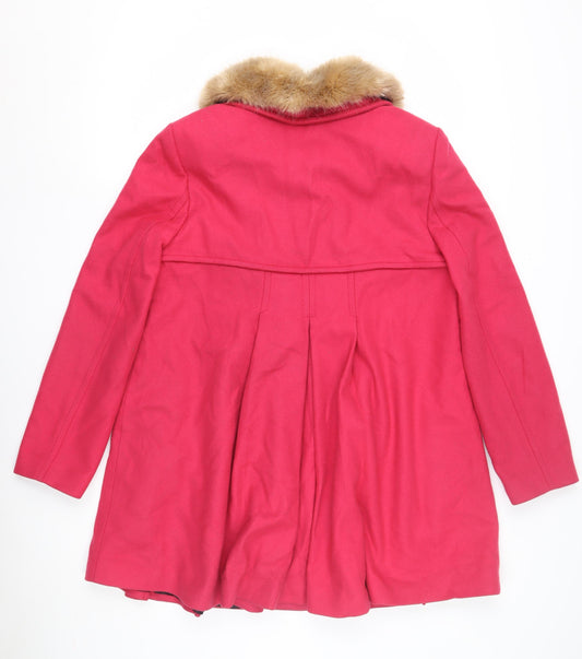 Womens UK Size 14 Monsoon Pink Pea Coat