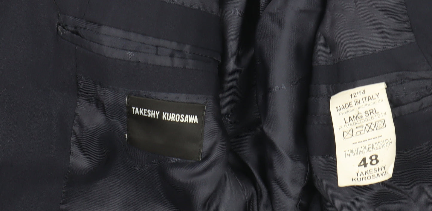 Takeshy Kurosawa Men's Blue Blazer Jacket Size 38