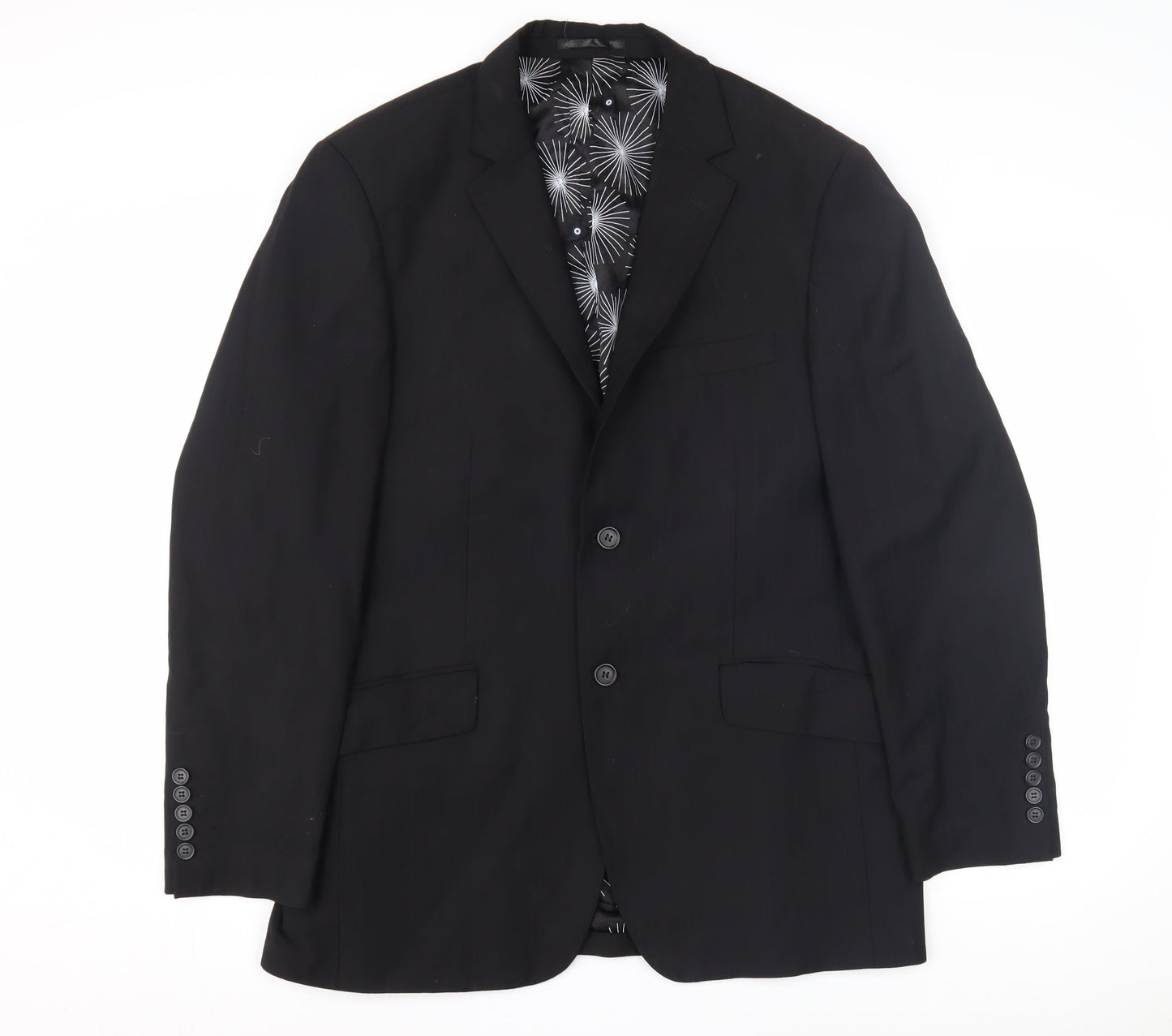Mens UK Size 40 Ben Sherman Regular Black Suit Jacket
