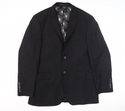 Mens UK Size 40 Ben Sherman Regular Black Suit Jacket