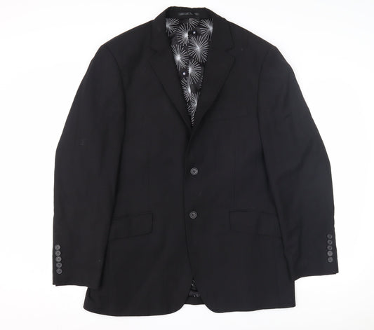 Mens UK Size 40 Ben Sherman Regular Black Suit Jacket