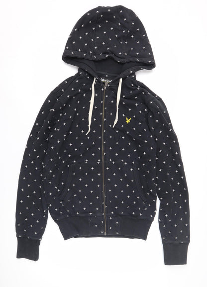 Mens UK Size S Lyle & Scott Black Full Zip Hoodie