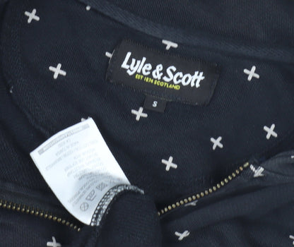 Mens UK Size S Lyle & Scott Black Full Zip Hoodie
