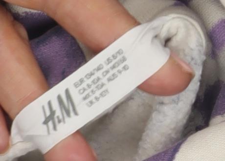 H&M Girls Purple Tie-Dye Hoodie, Size 12, Urban Style