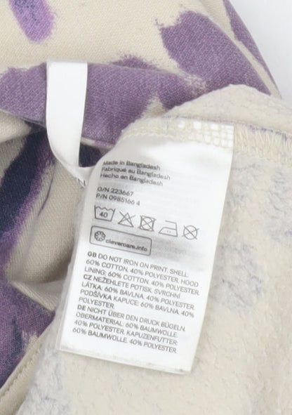 H&M Girls Purple Tie-Dye Hoodie, Size 12, Urban Style