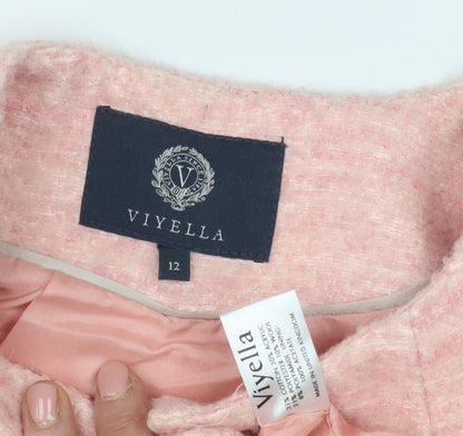 Womens UK Size 12 Viyella Pink Basic Jacket