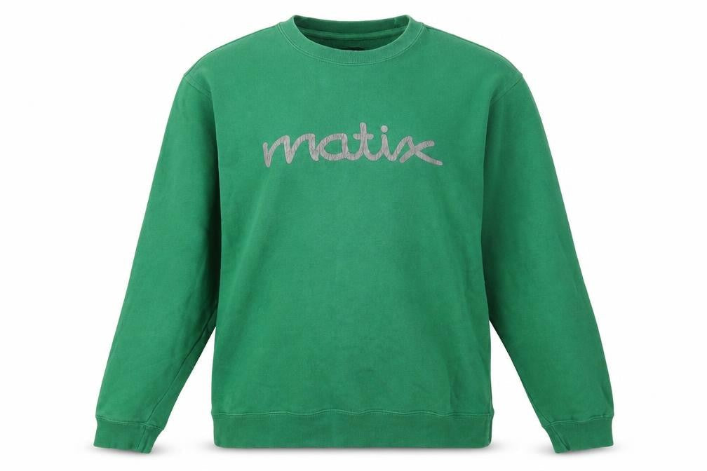 Matix Men's Green Sweatshirt M - Logo Graphic Print