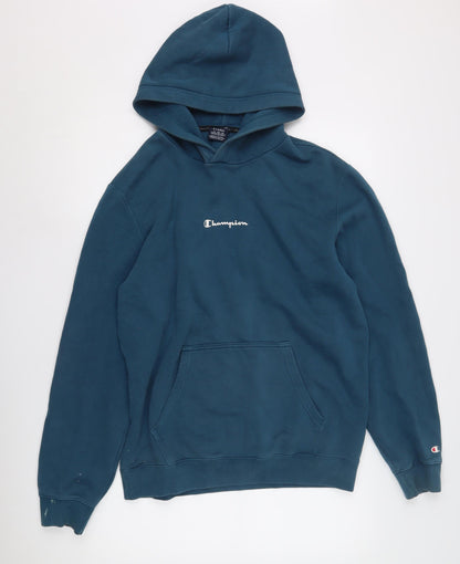 Mens UK Size XL Champion Blue Pullover Hoodie