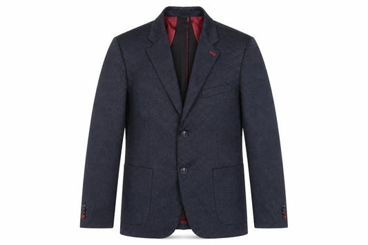 Serpy Men's Blue Blazer, Size UK 42, Formal Geometric