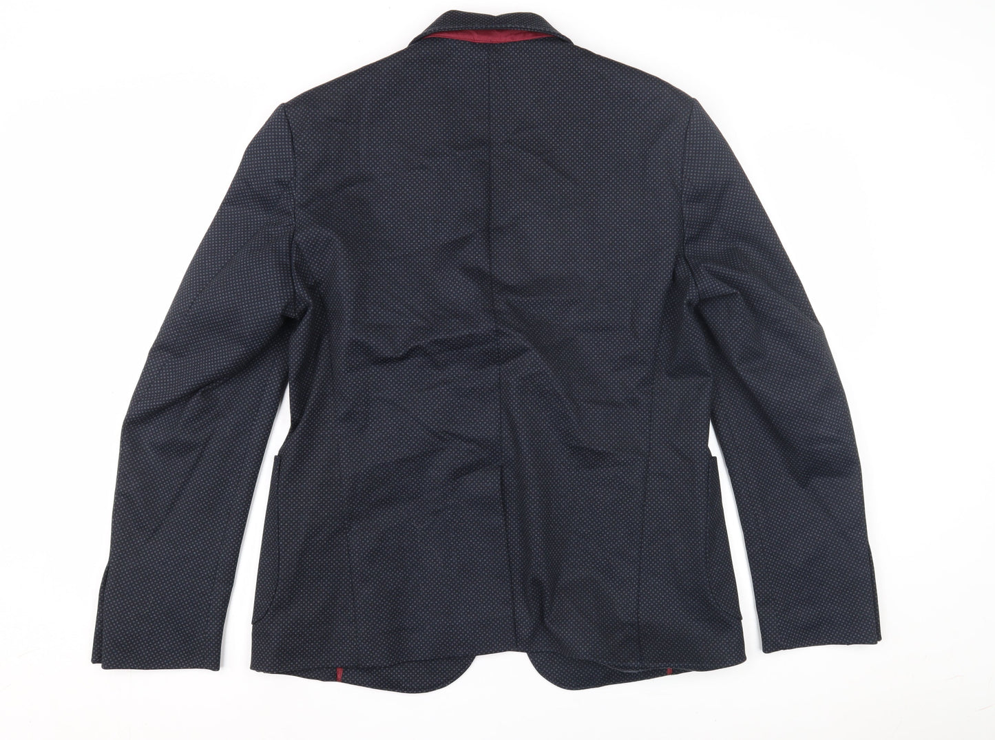 Serpy Men's Blue Blazer, Size UK 42, Formal Geometric