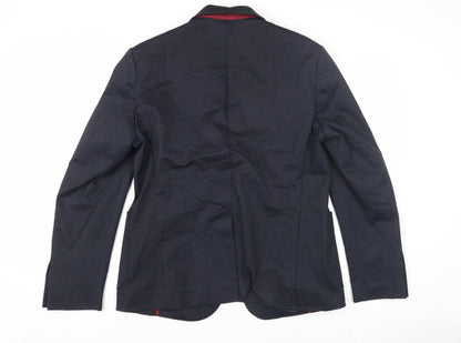 Serpy Men's Blue Blazer, Size UK 42, Formal Geometric