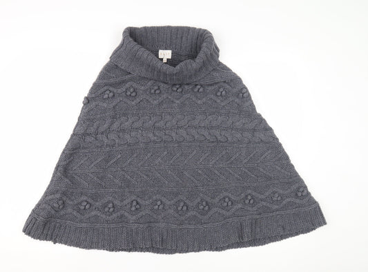 East Women's Grey Cowl Neck Cable Knit Sleeveless Jumper