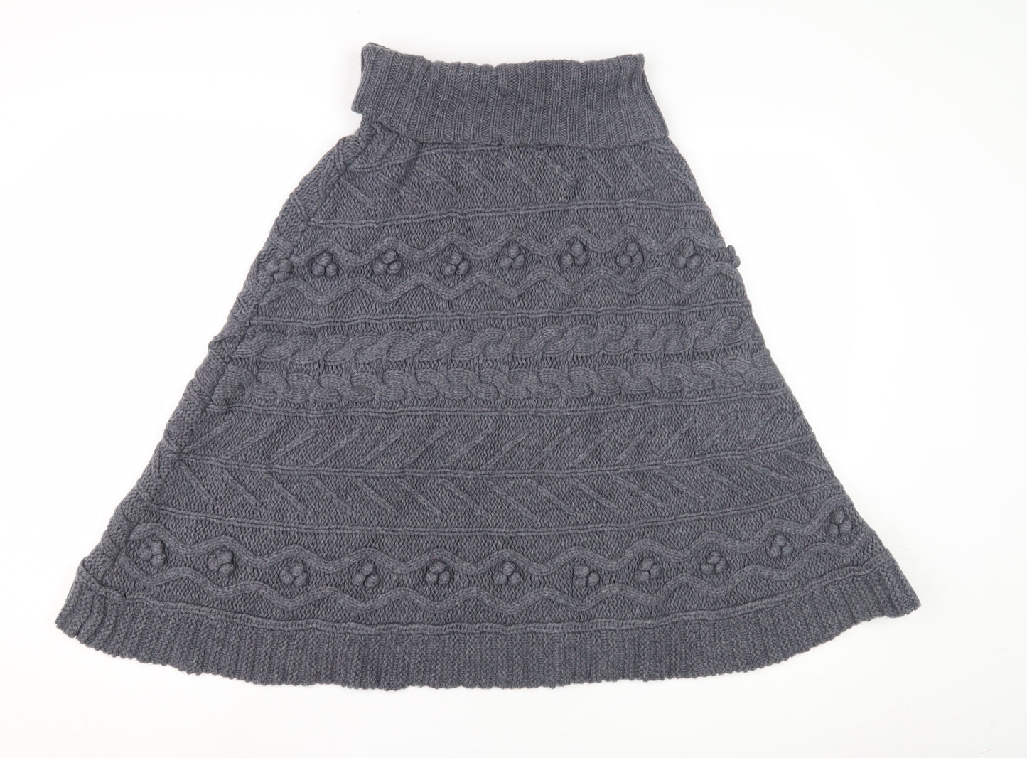 East Women's Grey Cowl Neck Cable Knit Sleeveless Jumper