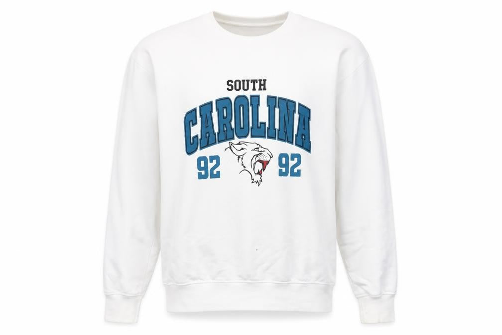 Unisex Adults UK Size S PRETTYLITTLETHING White Pullover Sweatshirt