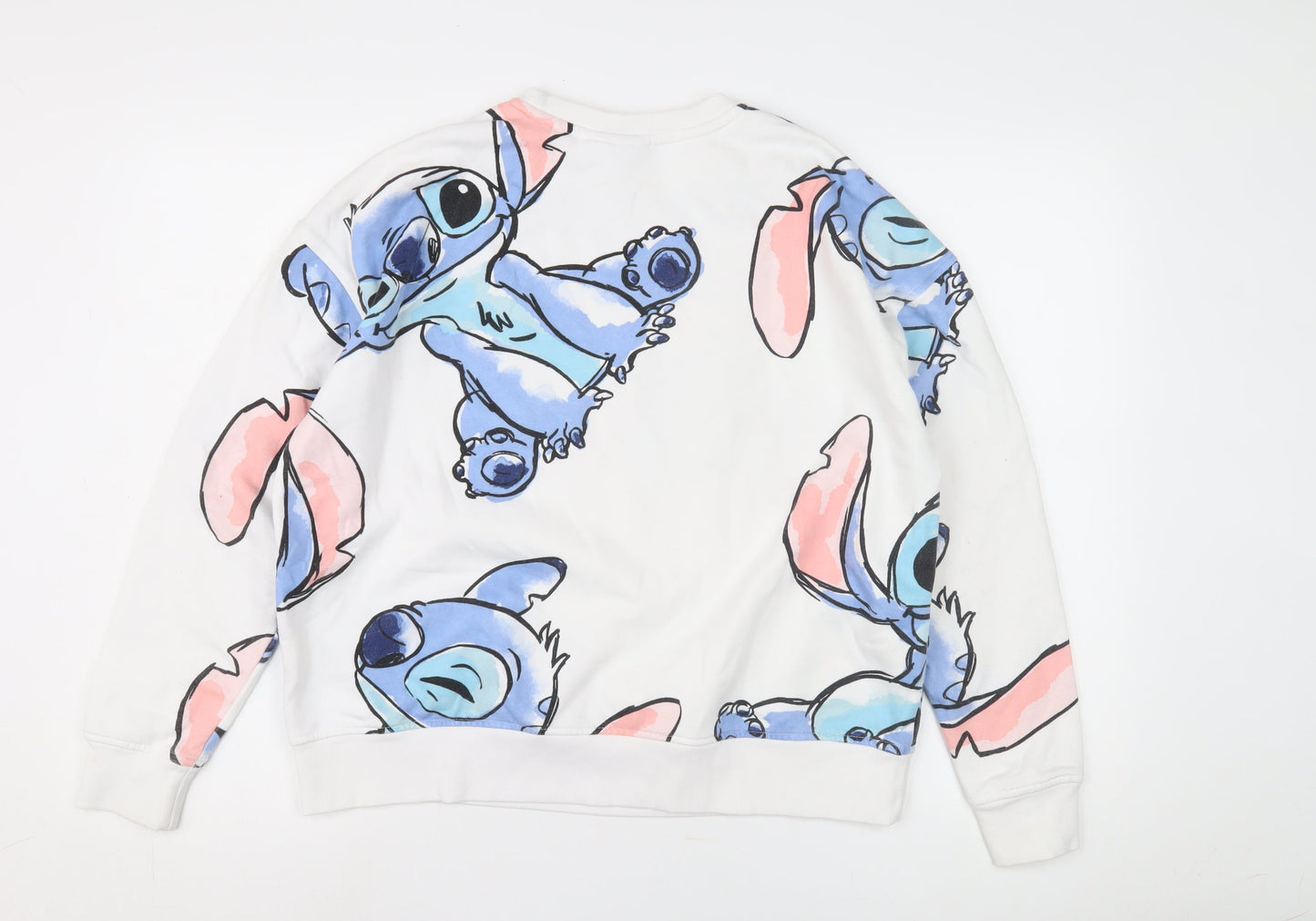 Unisex Adults UK Size 12 Disney White Pullover Sweatshirt