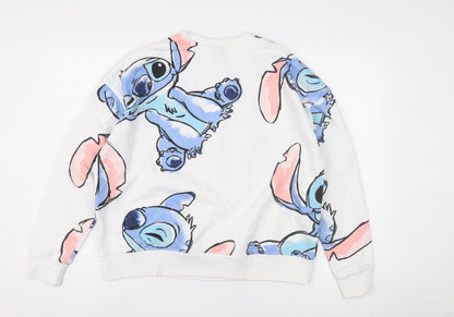 Unisex Adults UK Size 12 Disney White Pullover Sweatshirt