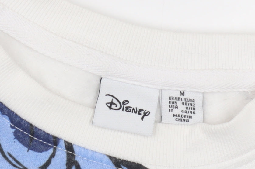 Unisex Adults UK Size 12 Disney White Pullover Sweatshirt