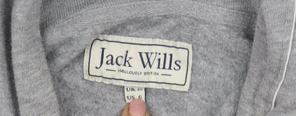 Womens UK Size 10 Jack Wills Grey Pullover Hoodie
