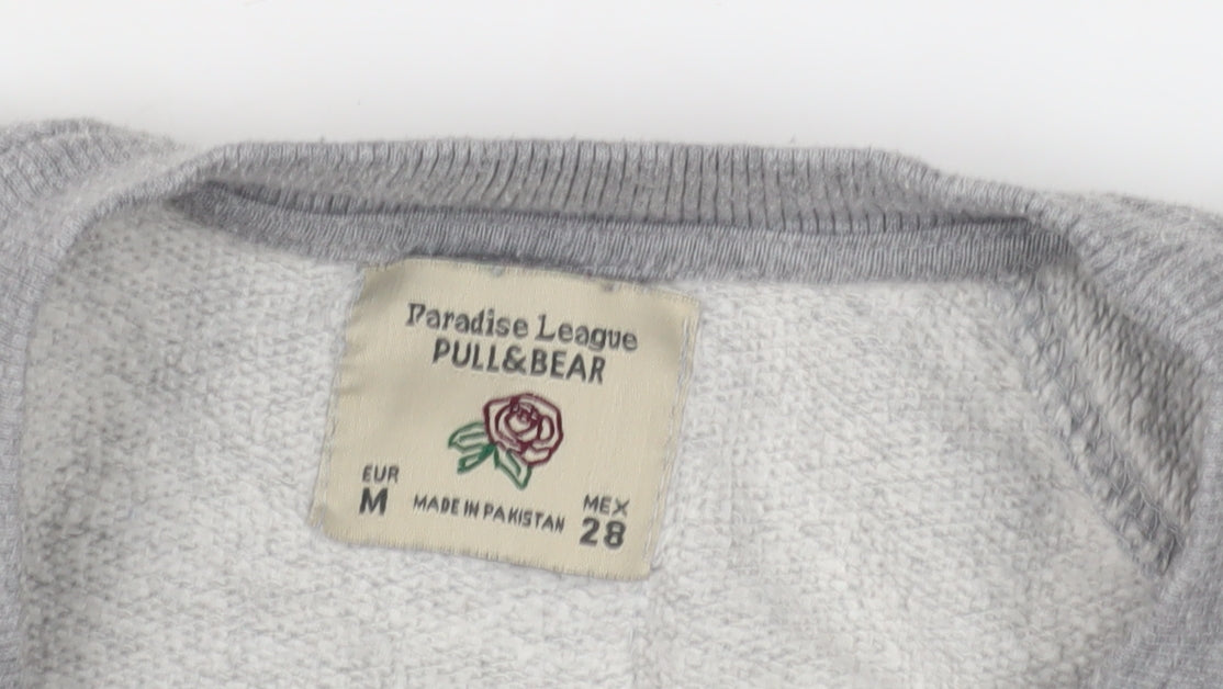 Unisex Adults UK Size 12 Pull&Bear Grey Pullover Sweatshirt