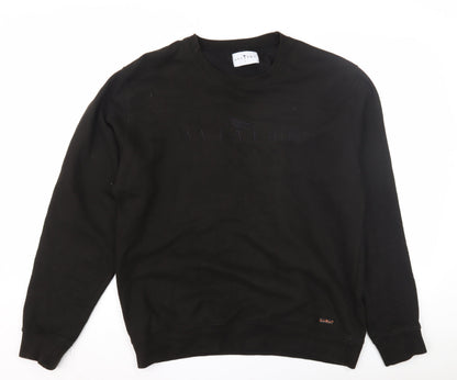 Aviaire Men's Black Crew Neck Sweatshirt, Size L
