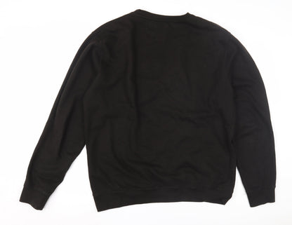 Aviaire Men's Black Crew Neck Sweatshirt, Size L