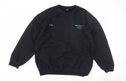 Urban Outfitters Men's S Black Graphic Print Sweatshirt