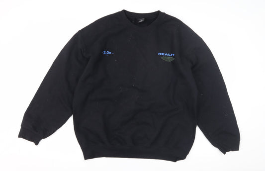 Urban Outfitters Men's S Black Graphic Print Sweatshirt