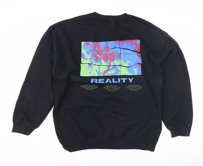 Urban Outfitters Men's S Black Graphic Print Sweatshirt