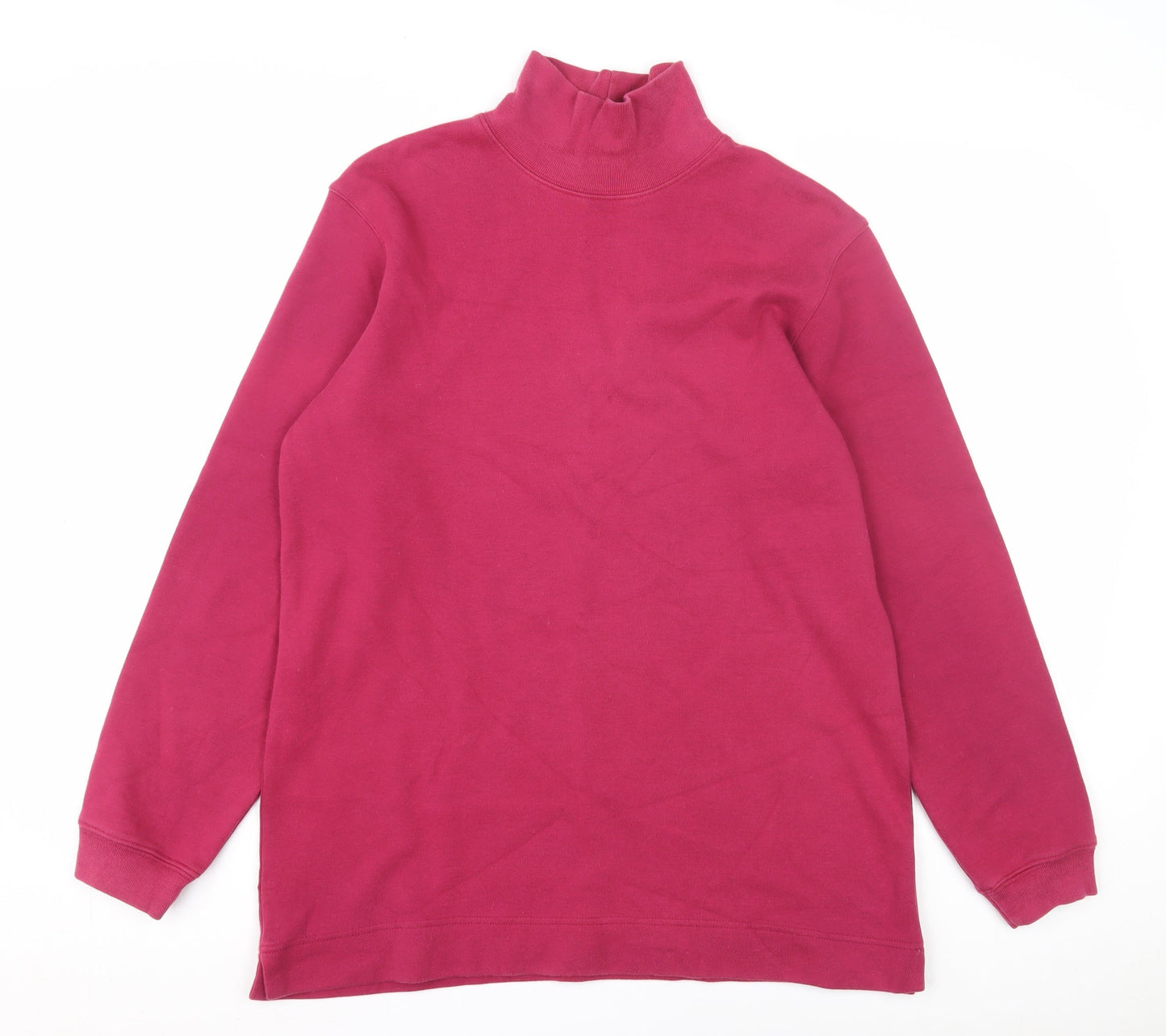 Womens UK Size M Lands' End Red Pullover Sweatshirt