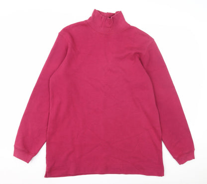 Womens UK Size M Lands' End Red Pullover Sweatshirt