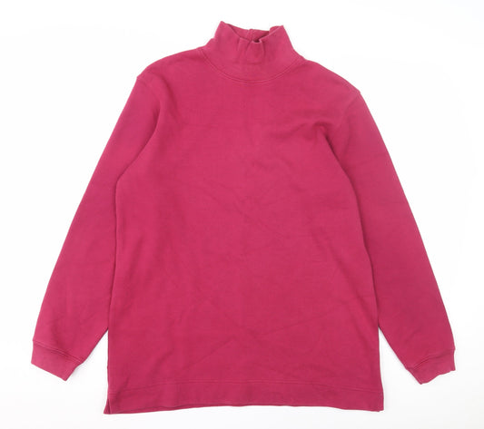 Womens UK Size M Lands' End Red Pullover Sweatshirt