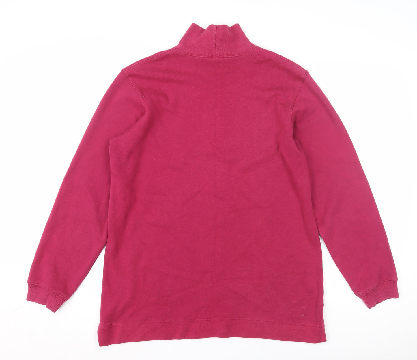 Womens UK Size M Lands' End Red Pullover Sweatshirt