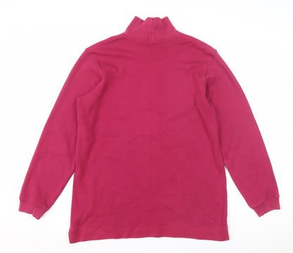 Womens UK Size M Lands' End Red Pullover Sweatshirt