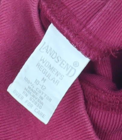 Womens UK Size M Lands' End Red Pullover Sweatshirt