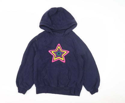Next Girls Blue Star Embroidered Hoodie 11 Years