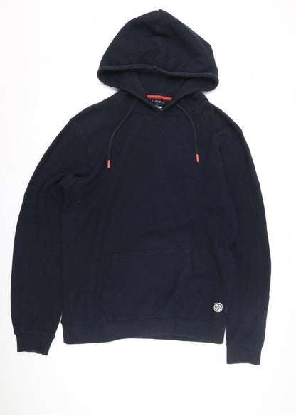 Tiffosi Men's Blue Pullover Hoodie, Slim Fit, L