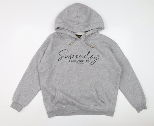 Superdry Unisex Grey Pullover Hoodie - M Premium