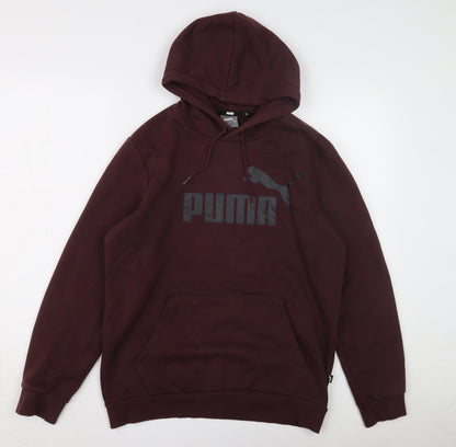 Mens UK Size S PUMA Red Pullover Hoodie