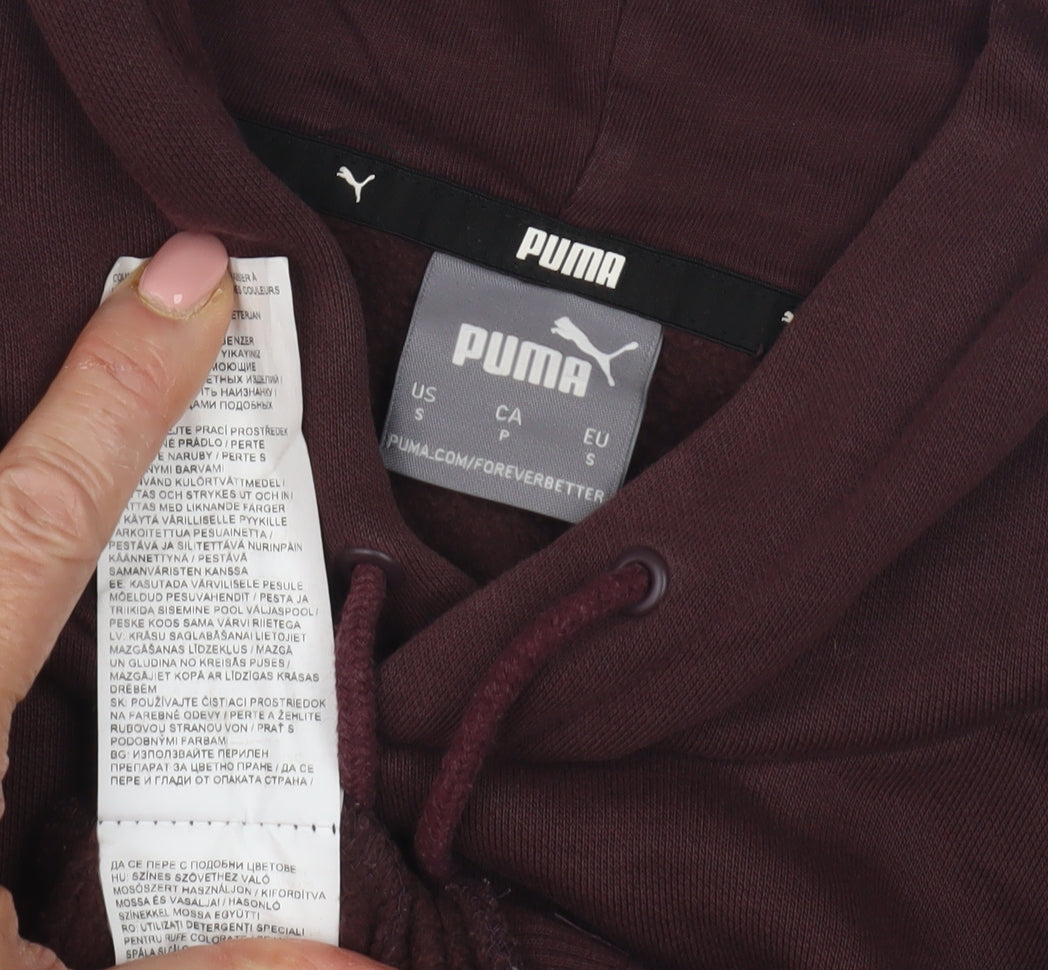 Mens UK Size S PUMA Red Pullover Hoodie
