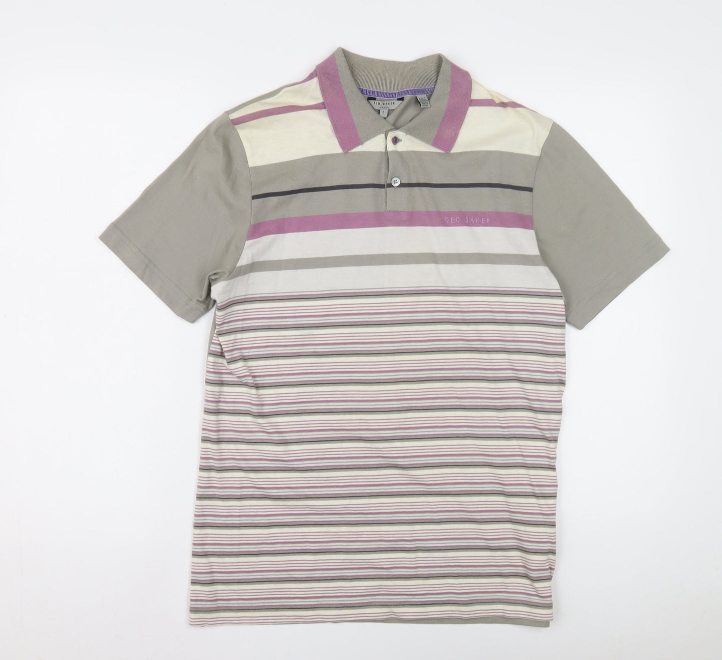 Ted Baker Men's Multicoloured Striped Polo M