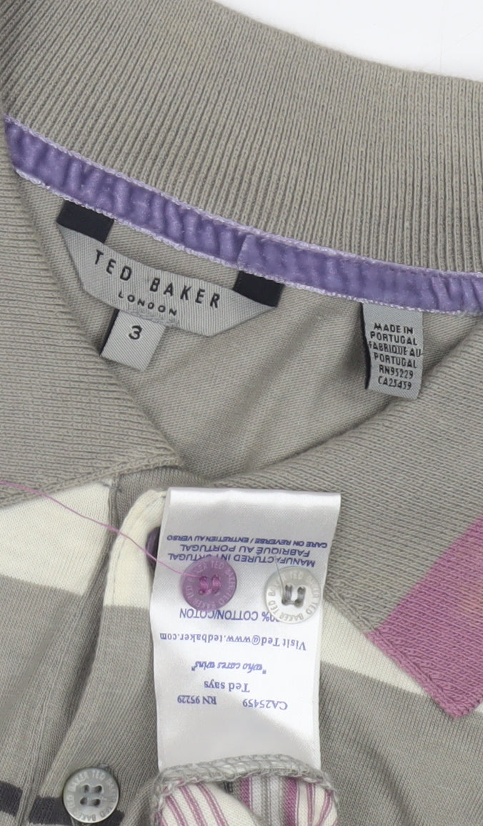 Ted Baker Men's Multicoloured Striped Polo M